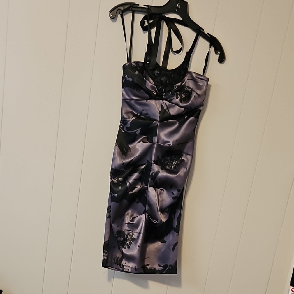 Jump Apparel Purple Satin Dress